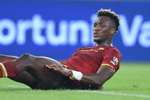 Tammy Abraham of AS Roma looks dejected during the Serie A match between AS Roma and Sassuolo Calcio at Stadio Olimpico, Rome, Italy on 12 September...