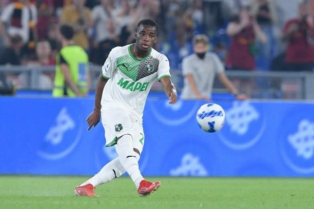 Hamed Junior Traore' of Sassuolo Calcio during the Serie A match between AS Roma and Sassuolo Calcio at Stadio Olimpico, Rome, Italy on 12 September...