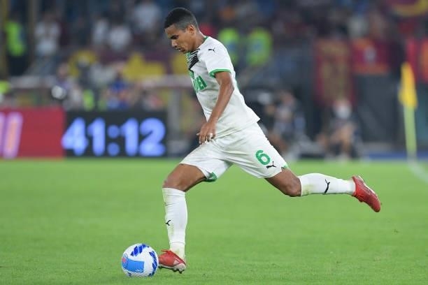 Rogerio of Sassuolo Calcio during the Serie A match between AS Roma and Sassuolo Calcio at Stadio Olimpico, Rome, Italy on 12 September 2021.