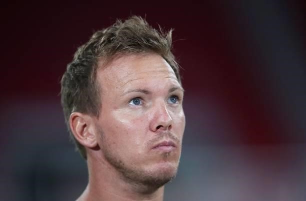 Bayern Munich's head coach Julian Nagelsmann is pictured after the German first division Bundesliga football match RB Leipzig vs FC Bayern Munich in...