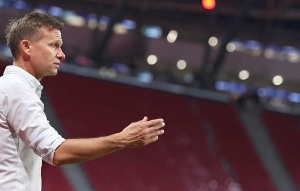 Leipzig's US head coach Jesse Marsch is pictured after the German first division Bundesliga football match RB Leipzig vs FC Bayern Munich in Leipzig,...