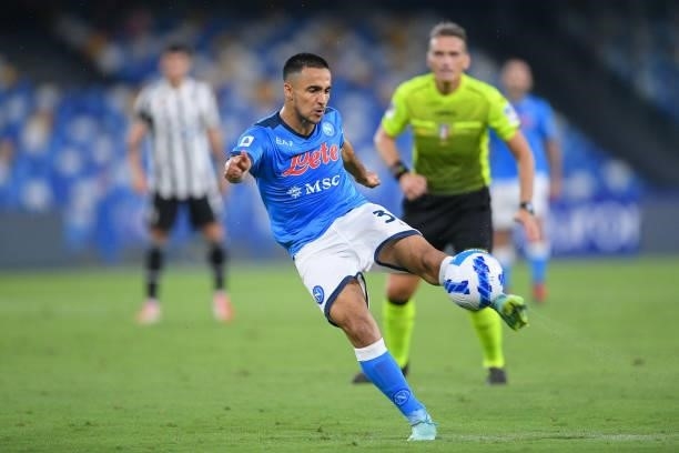 Adam Ounas of SSC Napoli during the Serie A match between SSC Napoli and FC Juventus at Stadio Diego Armando Maradona, Napoli, Italy on 11 September...