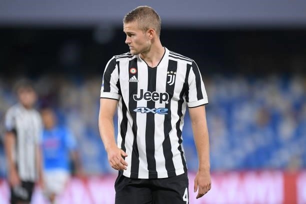 Matthijs de Ligt of FC Juventus looks on during the Serie A match between SSC Napoli and FC Juventus at Stadio Diego Armando Maradona, Napoli, Italy...