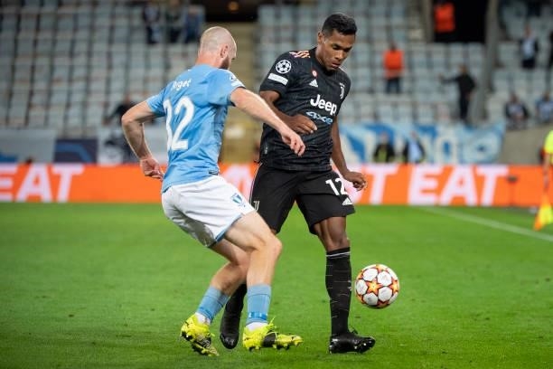 Alex Sandro of Juventus during the UEFA Champions League group H match between Malmo FF and Juventus at Eleda Stadium on September 14, 2021 in Malmo,...