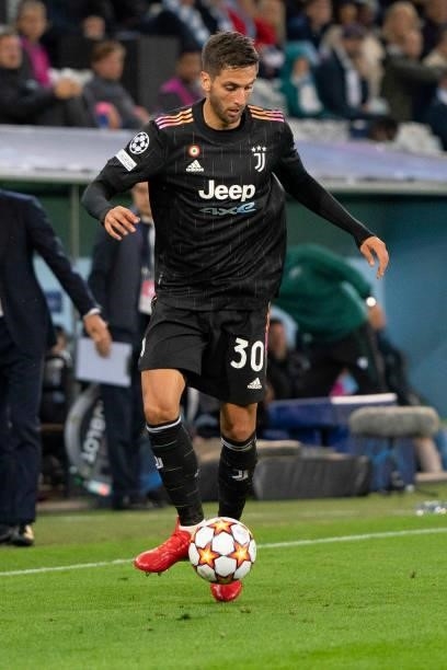 Rodrigo Bentancur of Juventus FC controls the ball during the UEFA Champions League group H match between Malmo FF and Juventus at Malmo New Stadium...