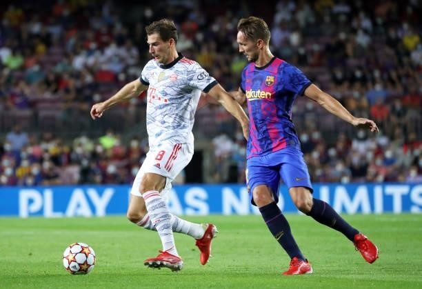 Leon Goretzka and Luuk de Jong during the match between FC Barcelona and FC Bayern Munich, corresponding to the week 1 of the group A of the UEFA...