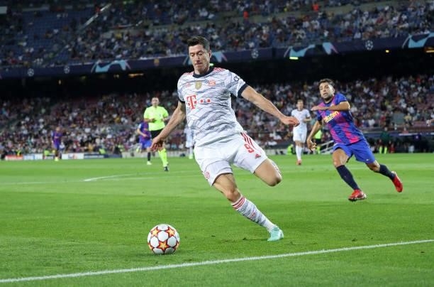 Robert Lewandowski during the match between FC Barcelona and FC Bayern Munich, corresponding to the week 1 of the group A of the UEFA Champions...