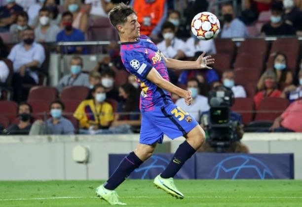 Gavi during the match between FC Barcelona and FC Bayern Munich, corresponding to the week 1 of the group A of the UEFA Champions League, played at...
