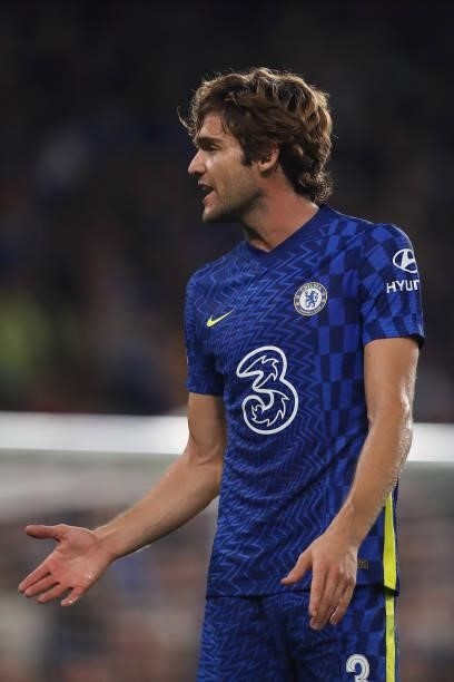 Marcos Alonso of Chelsea during the UEFA Champions League group H match between Chelsea FC and Zenit St. Petersburg at Stamford Bridge on September...
