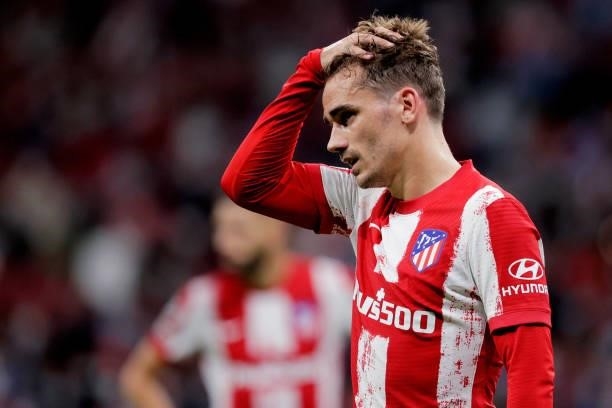 Antoine Griezmann of Atletico Madrid during the UEFA Champions League match between Atletico Madrid v FC Porto at the Estadio Wanda Metropolitano on...