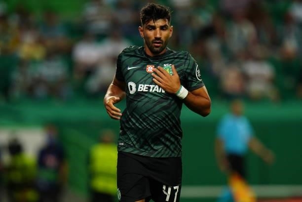 Ricardo Esgaio of Sporting CP during the Group C - UEFA Champions League match between Sporting CP and AFC Ajax at Estadio Jose Alvalade on September...