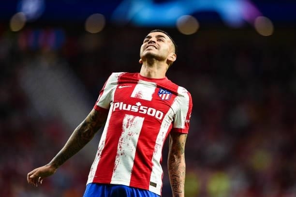 Angel Correa during UEFA Champions League match between Atletico de Madrid and FC Porto at Wanda Metropolitano on September 15, 2021 in Madrid, Spain.