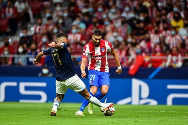 Yannick Carrasco during UEFA Champions League match between Atletico de Madrid and FC Porto at Wanda Metropolitano on September 15, 2021 in Madrid,...