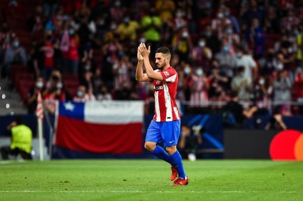 Koke during UEFA Champions League match between Atletico de Madrid and FC Porto at Wanda Metropolitano on September 15, 2021 in Madrid, Spain.