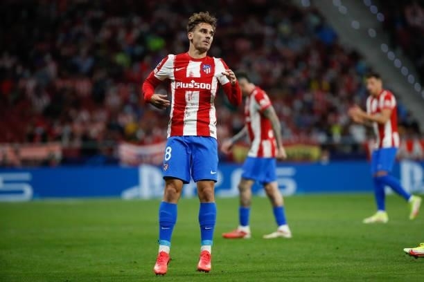 Antoine Griezmann of Atletico de Madrid during the UEFA Champions League match between Atletico de Madrid and FC Porto at Wanda Metropolitano in...