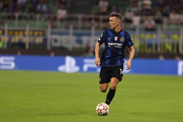 Ivan Perisic of FC Internazionale in action during the UEFA Champions League 2021/22 Group Stage - Group D football match between FC Internazionale...