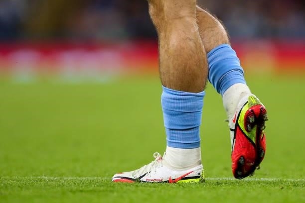 The low socks and Nike Phantom football boots of Jack Grealish of Manchester Cityduring the UEFA Champions League group A match between Manchester...
