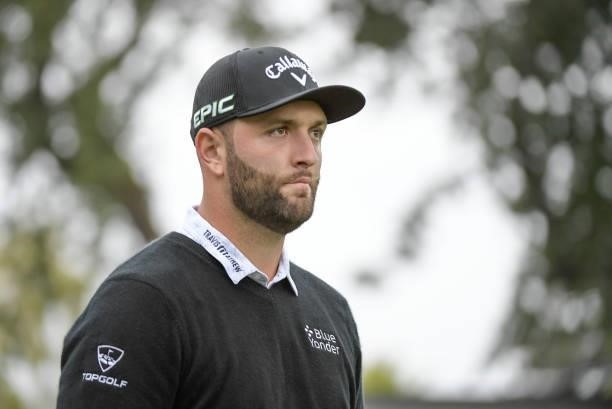 Jon Rahm of Spain walks along the tenth hole during the first round of the Fortinet Championship at Silverado Resort and Spa North on September 16,...