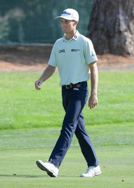 Will Zalatoris walks along the 12th fairway during the first round of the Fortinet Championship at Silverado Resort and Spa North on September 16,...
