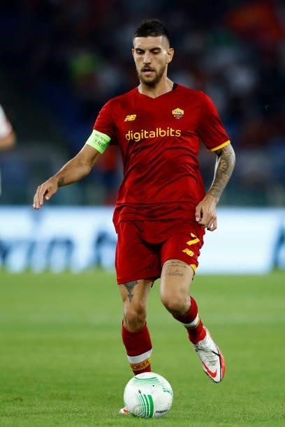 Lorenzo Pellegrini of AS Roma controls the ball during the UEFA Europa Conference League group C match between AS Roma and CSKA Sofia at Stadio...