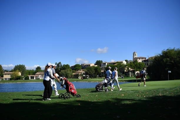General view of the 13th hole during Day Two of the Hopps Open de Provence at Golf International de Pont Royal on September 17, 2021 in Mallemort,...