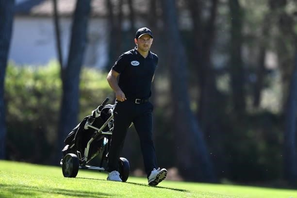 Lukas Nemecz of Austria looks on during Day Two of the Hopps Open de Provence at Golf International de Pont Royal on September 17, 2021 in Mallemort,...