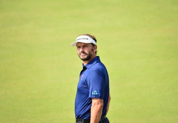 Joost Luiten of Netherlands at the 1st tee during Day Two of the Dutch Open at Bernardus Golf on September 17, 2021 in Cromvoirt, 's-Hertogenbosch,...