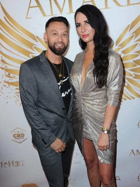 George Rojas and Erin Ziering attend the Cover Release Of "Amare Legacy Issue