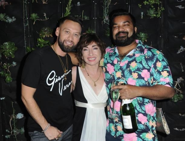 George Rojas, Naomi Grossman and Adrian Dev attend the Cover Release Of "Amare Legacy Issue