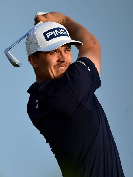 Jordan Wrisdale of England plays his tee shot at the 6th hole during Day Two of the Dutch Open at Bernardus Golf on September 17, 2021 in Cromvoirt,...