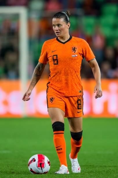 Sherida Spitse of the Netherlands during the World Cup qualifier match between the Netherlands and the Czech Republic at the Euroborg Stadium on...