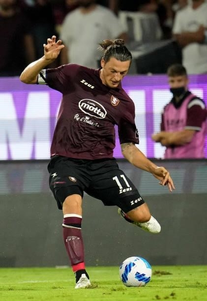 Milan uric of US Salernitana in action ,during the Serie A match between US Salernitana v Genoa CFC at Stadio Arechi on September 18, 2021 in...