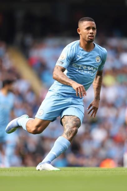 Fernandinho of Manchester City during the Premier League match between Manchester City and Southampton at Etihad Stadium on September 18, 2021 in...