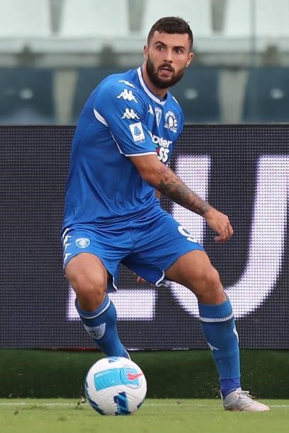 Patrick Cutrone of Empoli FC in action during the Serie A match between Empoli FC and UC Sampdoria at Stadio Carlo Castellani on September 19, 2021...