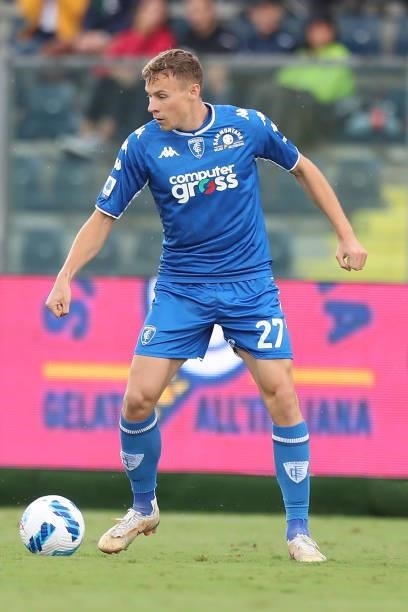 Szymon Zurkoski of Empoli FC in action during the Serie A match between Empoli FC and UC Sampdoria at Stadio Carlo Castellani on September 19, 2021...