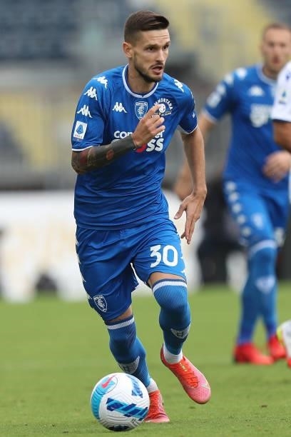 Petar Stojanovici of Empoli FC in action during the Serie A match between Empoli FC and UC Sampdoria at Stadio Carlo Castellani on September 19, 2021...