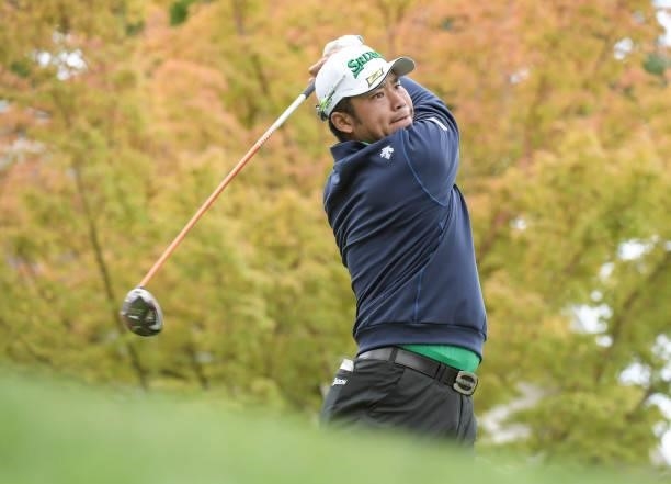 Hideki Matsuyama of Japan plays his tee shot on the first hole during the third round of the Fortinet Championship at Silverado Resort and Spa North...