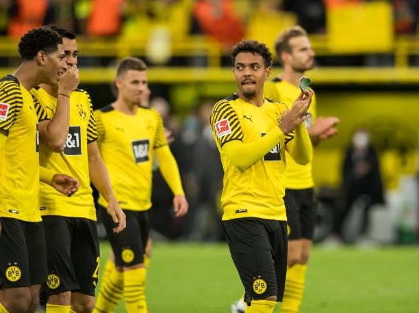 Donyell Malen after the Bundesliga match between Borussia Dortmund and 1. FC Union Berlin on September 19, 2021 in Dortmund, Germany.