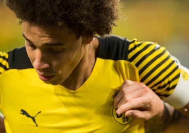Axel Witsel in action during the Bundesliga match between Borussia Dortmund and 1. FC Union Berlin on September 19, 2021 in Dortmund, Germany.