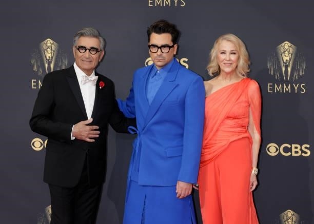 Eugene and Dan Levy and Catherine OHara attends the 73RD EMMY AWARDS on Sunday, Sept. 19 on the CBS Television Network and available to stream live...