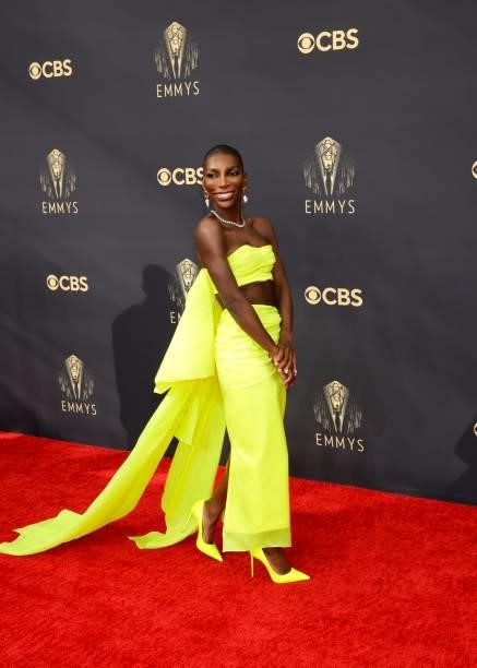 Michaela Coel from I May Destroy You attends the 73RD EMMY AWARDS on Sunday, Sept. 19 on the CBS Television Network and available to stream live and...