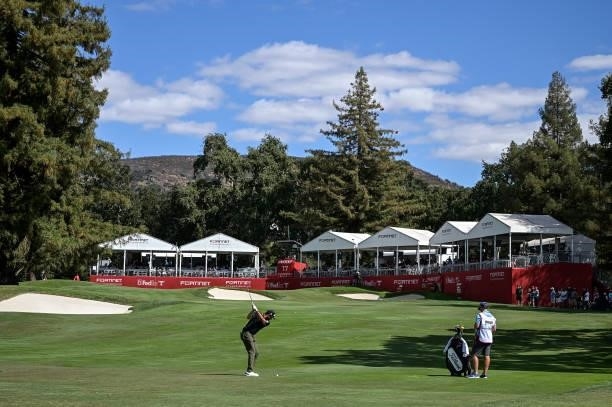 Course scenic view of the 17th hole during the final round of the Fortinet Championship at Silverado Resort and Spa North on September 19, 2021 in...