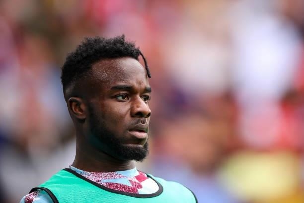 Maxwel Cornet of Burnley during the Premier League match between Burnley and Arsenal at Turf Moor on September 18, 2021 in Burnley, England.