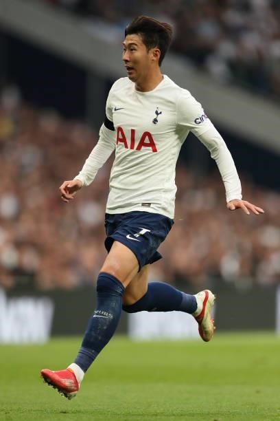 Son Heung-Min of Tottenham Hotspur during the Premier League match between Tottenham Hotspur and Chelsea at Tottenham Hotspur Stadium on September...