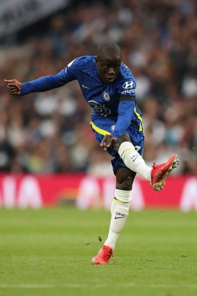 Golo Kante of Chelsea during the Premier League match between Tottenham Hotspur and Chelsea at Tottenham Hotspur Stadium on September 19, 2021 in...