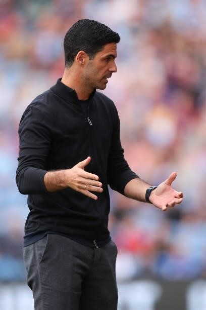 Mikel Arteta Mikel Arteta the head coach / manager of Arsenal during the Premier League match between Burnley and Arsenal at Turf Moor on September...