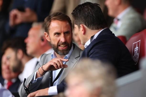 Gareth Southgate the head coach / manager of England during the Premier League match between Burnley and Arsenal at Turf Moor on September 18, 2021...