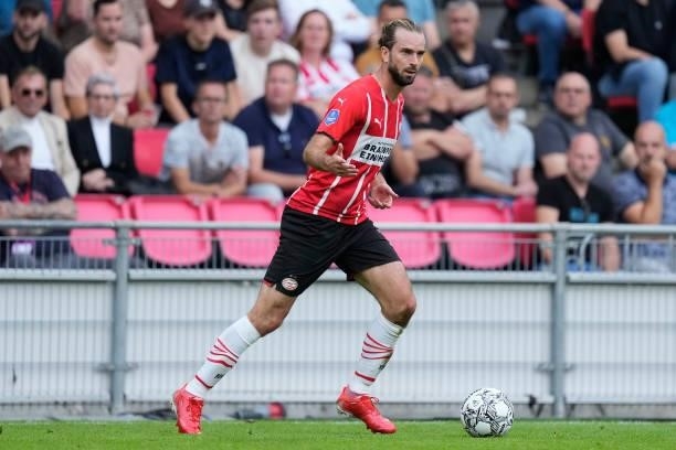 Davy Propper of PSV during the Dutch Eredivisie match between PSV v Feyenoord at the Philips Stadium on September 19, 2021 in Eindhoven Netherlands