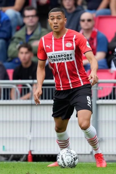 Carlos Vinicius of PSV during the Dutch Eredivisie match between PSV v Feyenoord at the Philips Stadium on September 19, 2021 in Eindhoven Netherlands