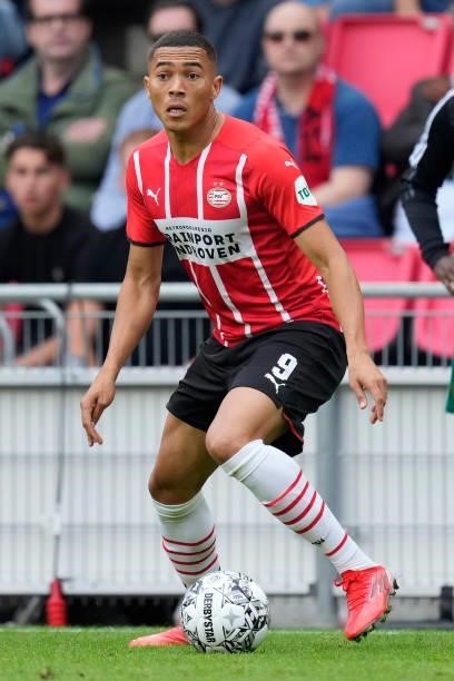 Carlos Vinicius of PSV during the Dutch Eredivisie match between PSV v Feyenoord at the Philips Stadium on September 19, 2021 in Eindhoven Netherlands